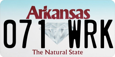 AR license plate 071WRK