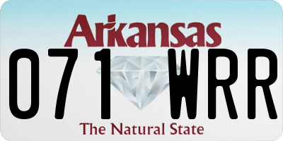 AR license plate 071WRR