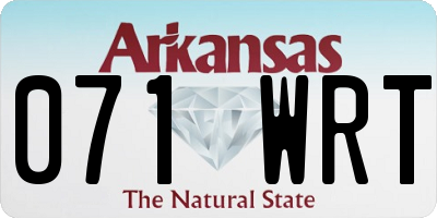 AR license plate 071WRT