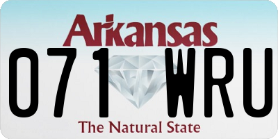 AR license plate 071WRU