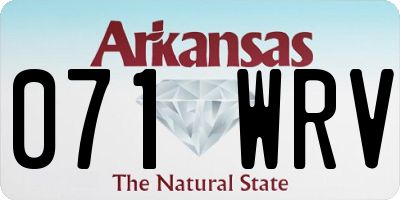 AR license plate 071WRV