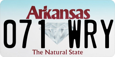 AR license plate 071WRY