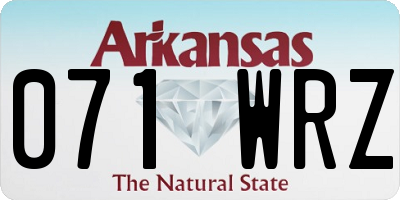 AR license plate 071WRZ
