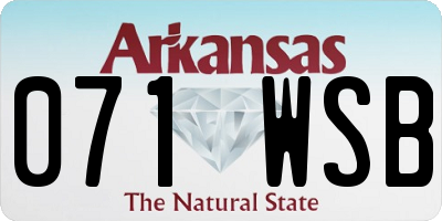 AR license plate 071WSB
