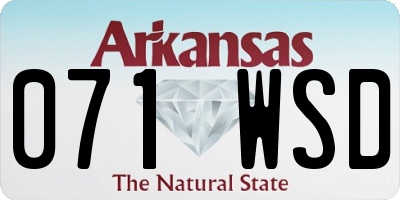 AR license plate 071WSD