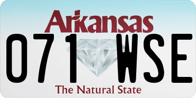 AR license plate 071WSE