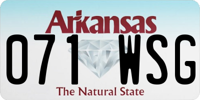 AR license plate 071WSG