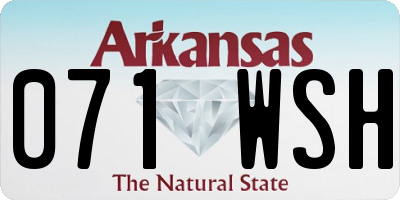 AR license plate 071WSH