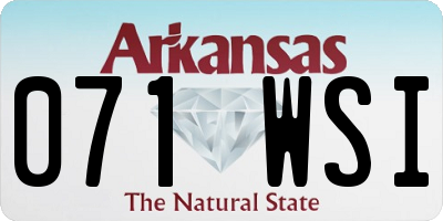 AR license plate 071WSI