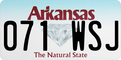 AR license plate 071WSJ