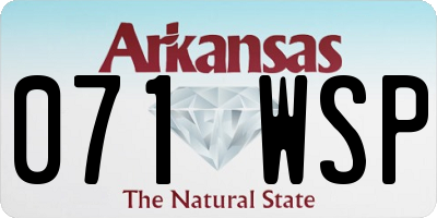 AR license plate 071WSP