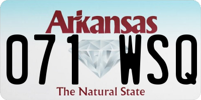 AR license plate 071WSQ