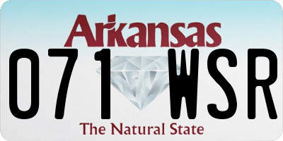 AR license plate 071WSR