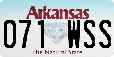 AR license plate 071WSS