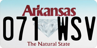 AR license plate 071WSV