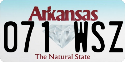 AR license plate 071WSZ