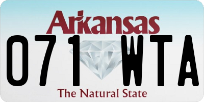 AR license plate 071WTA