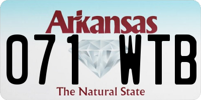 AR license plate 071WTB