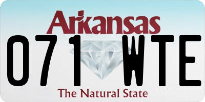AR license plate 071WTE