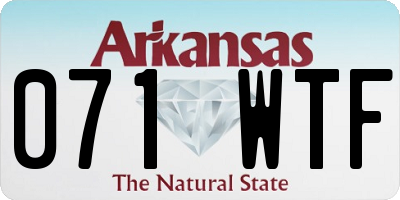 AR license plate 071WTF