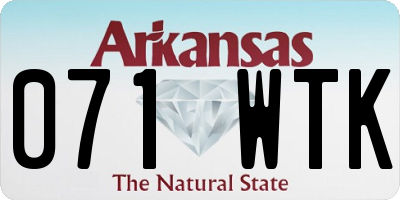 AR license plate 071WTK