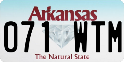 AR license plate 071WTM