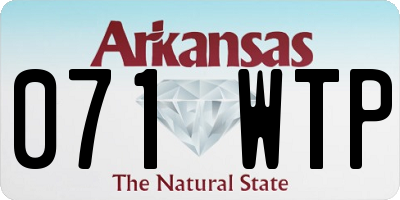 AR license plate 071WTP