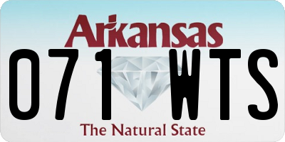AR license plate 071WTS