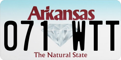 AR license plate 071WTT