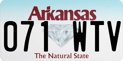 AR license plate 071WTV