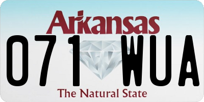 AR license plate 071WUA