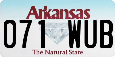 AR license plate 071WUB