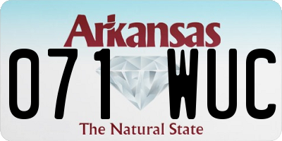 AR license plate 071WUC