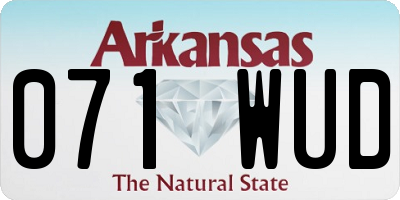 AR license plate 071WUD