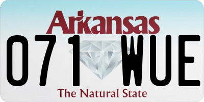 AR license plate 071WUE