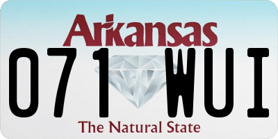 AR license plate 071WUI