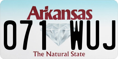 AR license plate 071WUJ