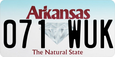AR license plate 071WUK