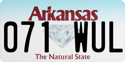 AR license plate 071WUL