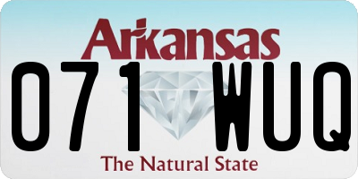 AR license plate 071WUQ