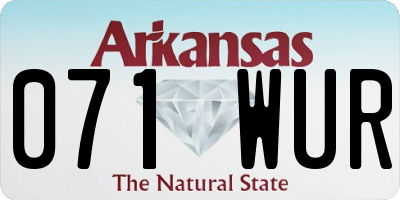 AR license plate 071WUR