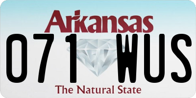 AR license plate 071WUS