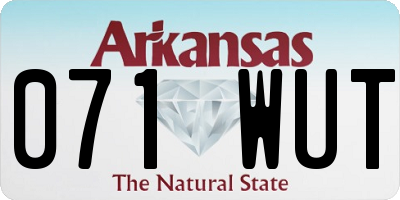 AR license plate 071WUT