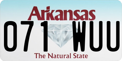 AR license plate 071WUU