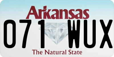 AR license plate 071WUX