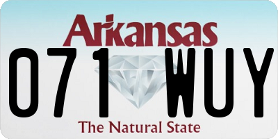 AR license plate 071WUY