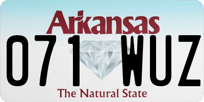 AR license plate 071WUZ