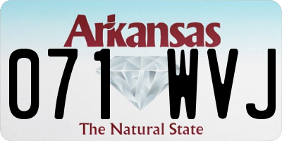 AR license plate 071WVJ