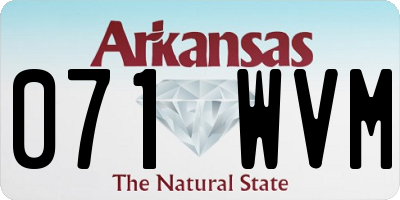 AR license plate 071WVM