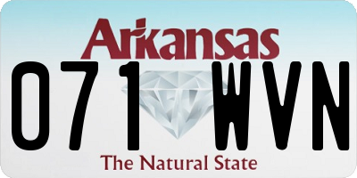 AR license plate 071WVN